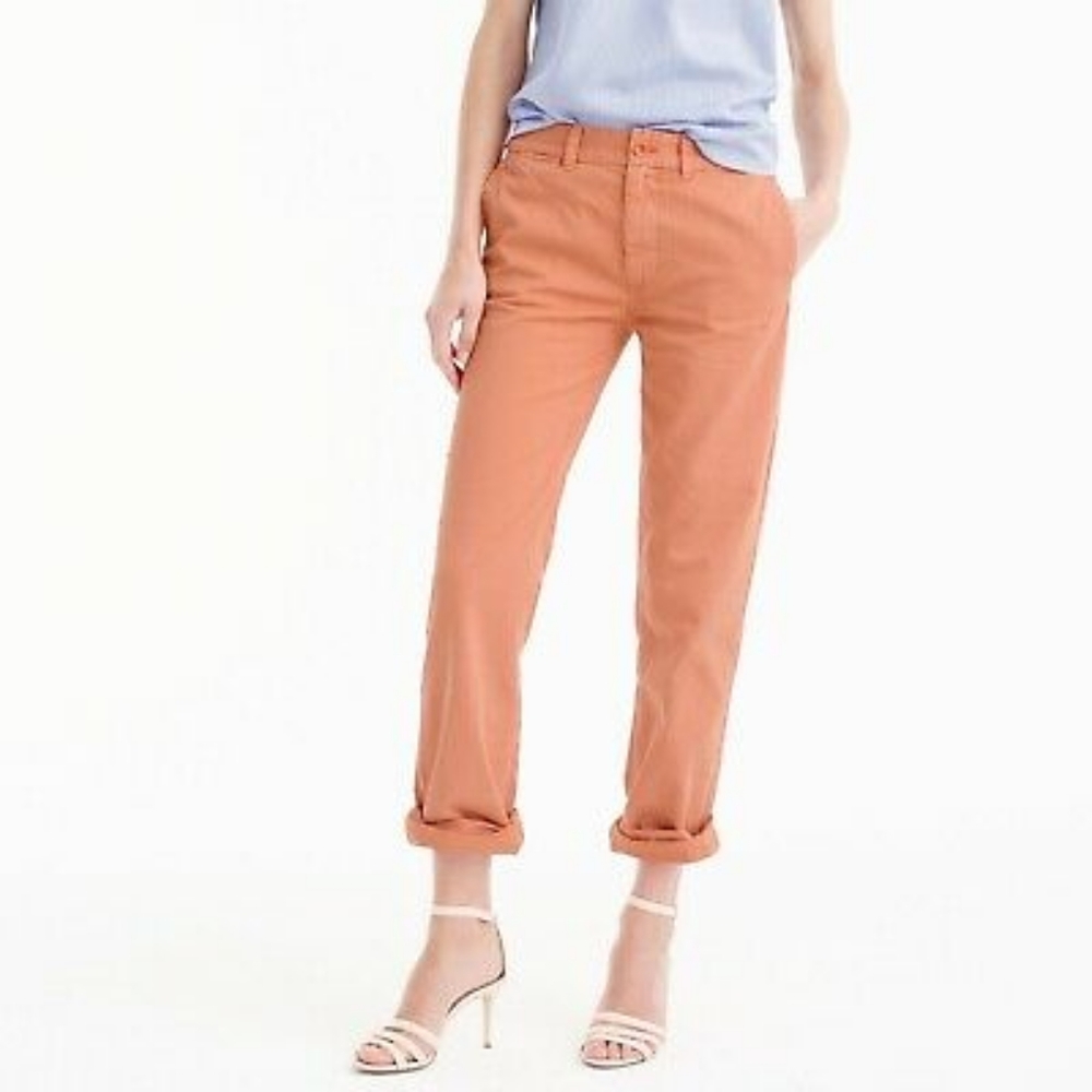 Jcrew mid rise boyfriend chino pant